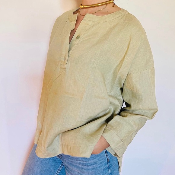 100% Linen Zara Pull Over - Picture 2 of 3